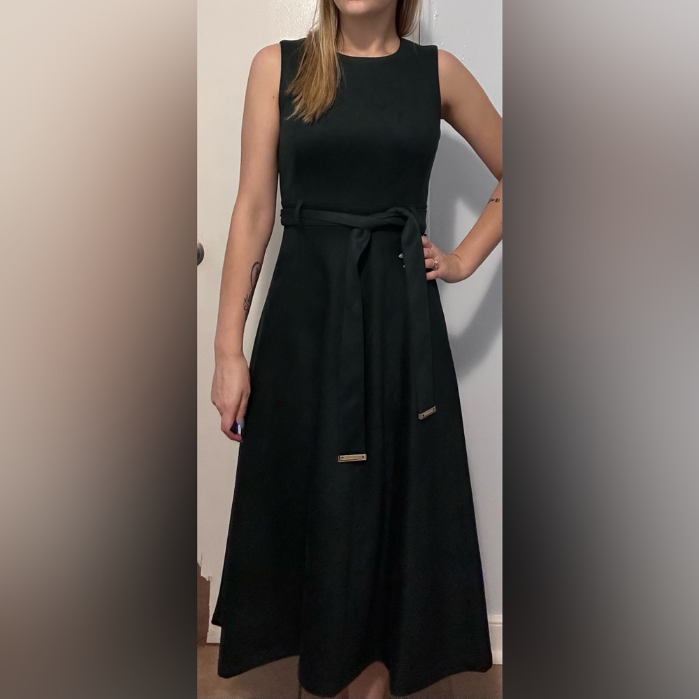 Calvin Klein Forest Green Sleeveless Dress